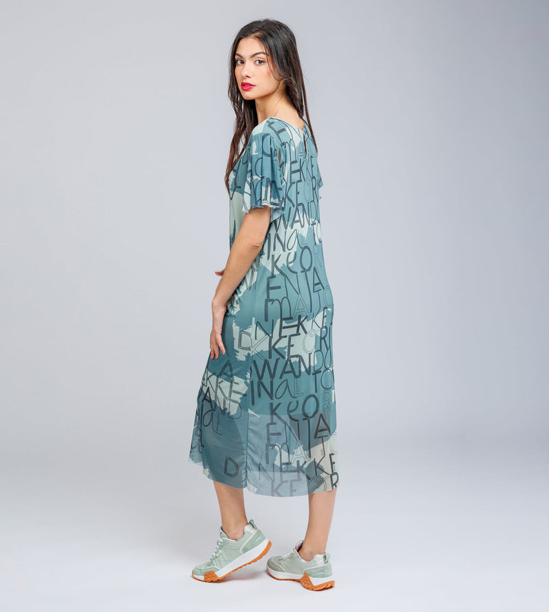 Anekke Green short-sleeve dress Precios de Black Friday