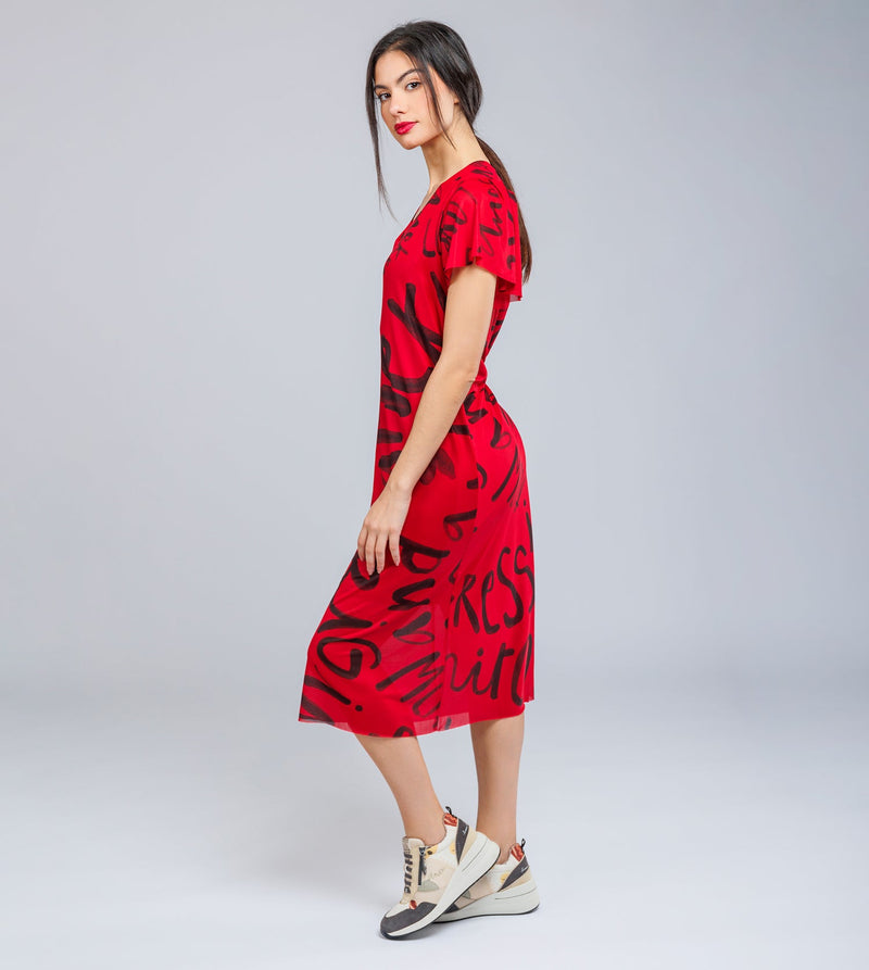 Anekke Red short-sleeve dress Descuentos del mes