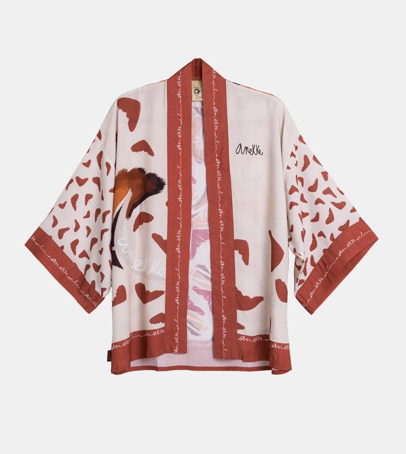 Anekke Red short kimono Rebajas