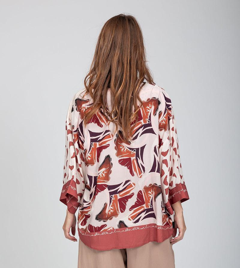 Anekke Red short kimono Rebajas