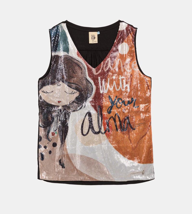 Anekke Sequin top Alma Rebajas de fábrica
