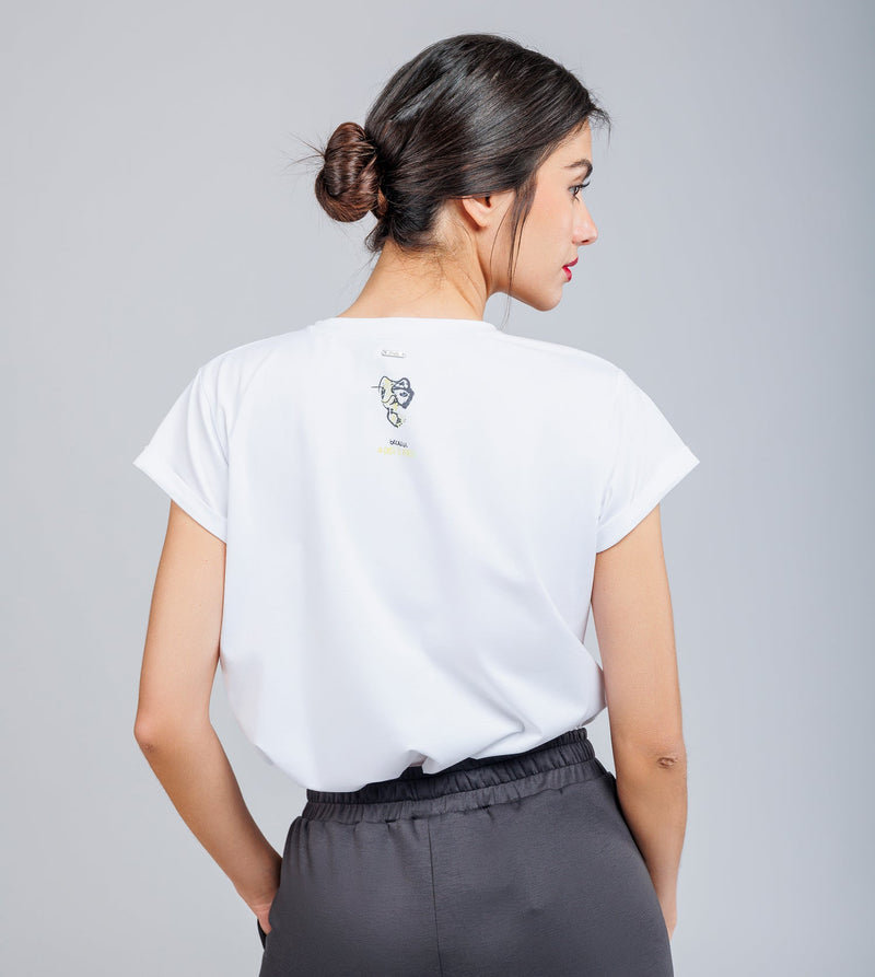 Anekke White and gold short-sleeve T-shirt Anekke Tienda