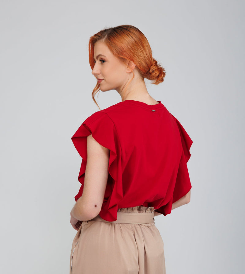 Anekke Red shiny short-sleeve T-shirt Anekke Rebajas online