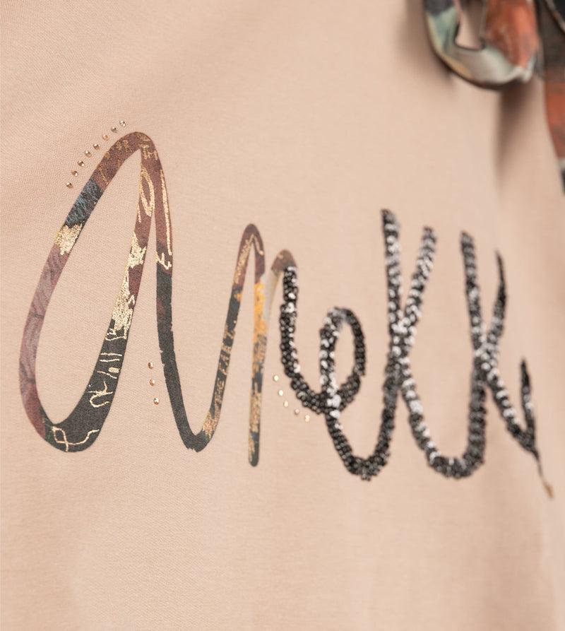 Anekke Beige cut-out sweatshirt Último día