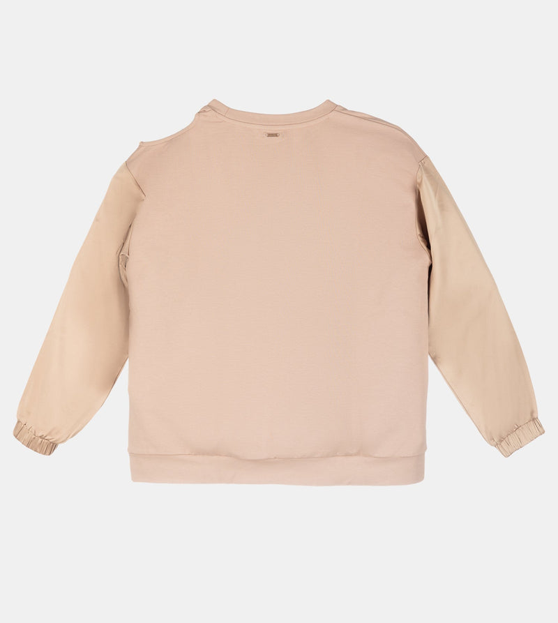 Anekke Beige cut-out sweatshirt Último día