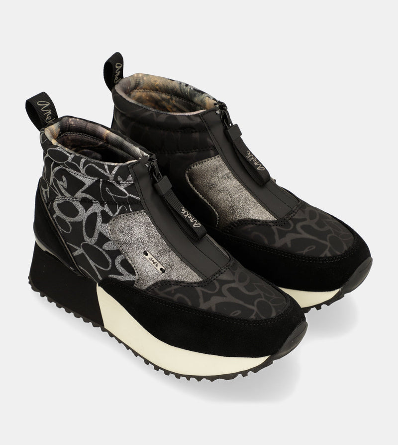 Anekke Trendy black sporty ankle boot Solo hoy