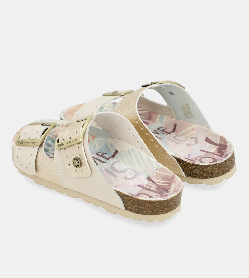 Anekke Women's gold bio sandals Grandes ahorros