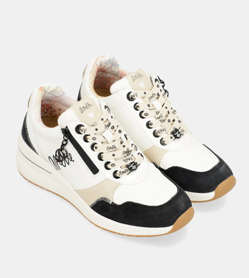Anekke Black & white wedge sneakers 2025