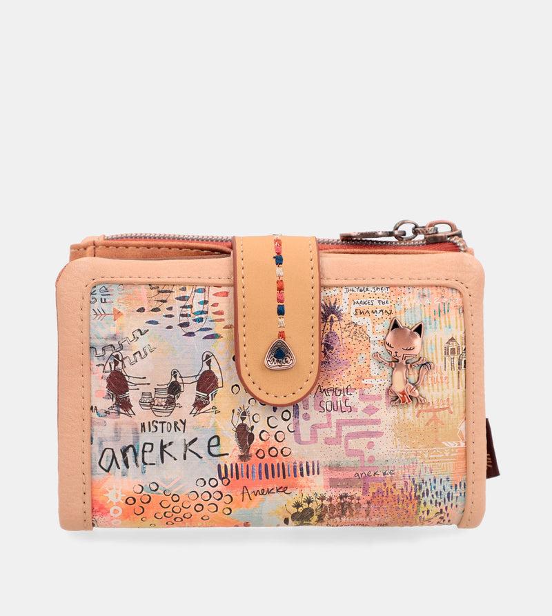 Anekke Tribe medium brown RFID wallet Rebajas de fin de temporada