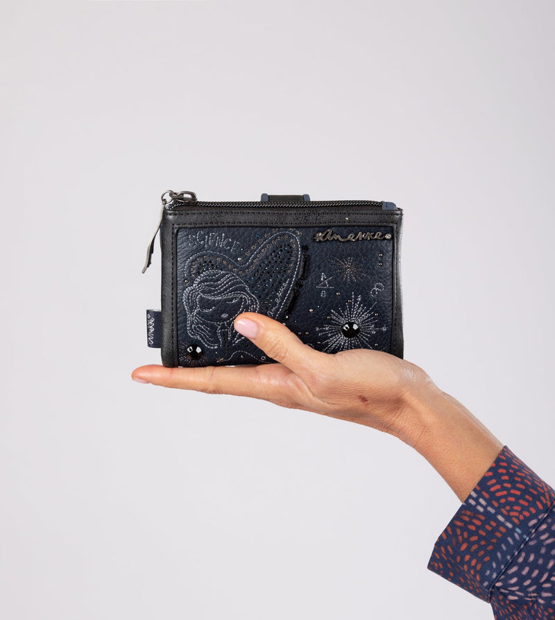 Anekke Studio navy blue flexible medium RFID wallet Tienda