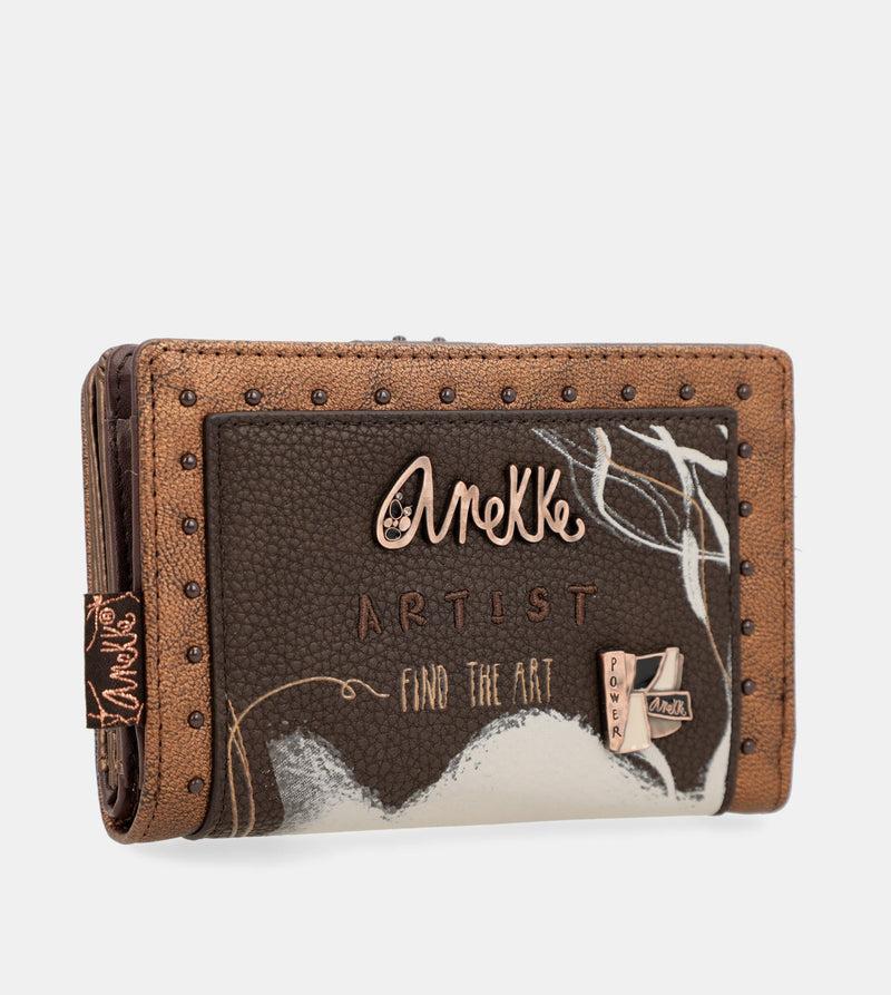 Anekke Nature Shodō brown flexible RFID wallet Rebajas online