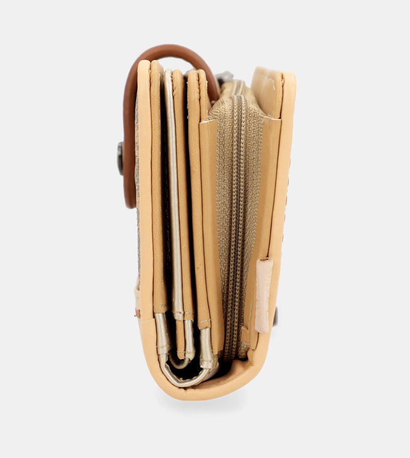 Anekke Nature Pachamama gold medium RFID wallet Envío gratis