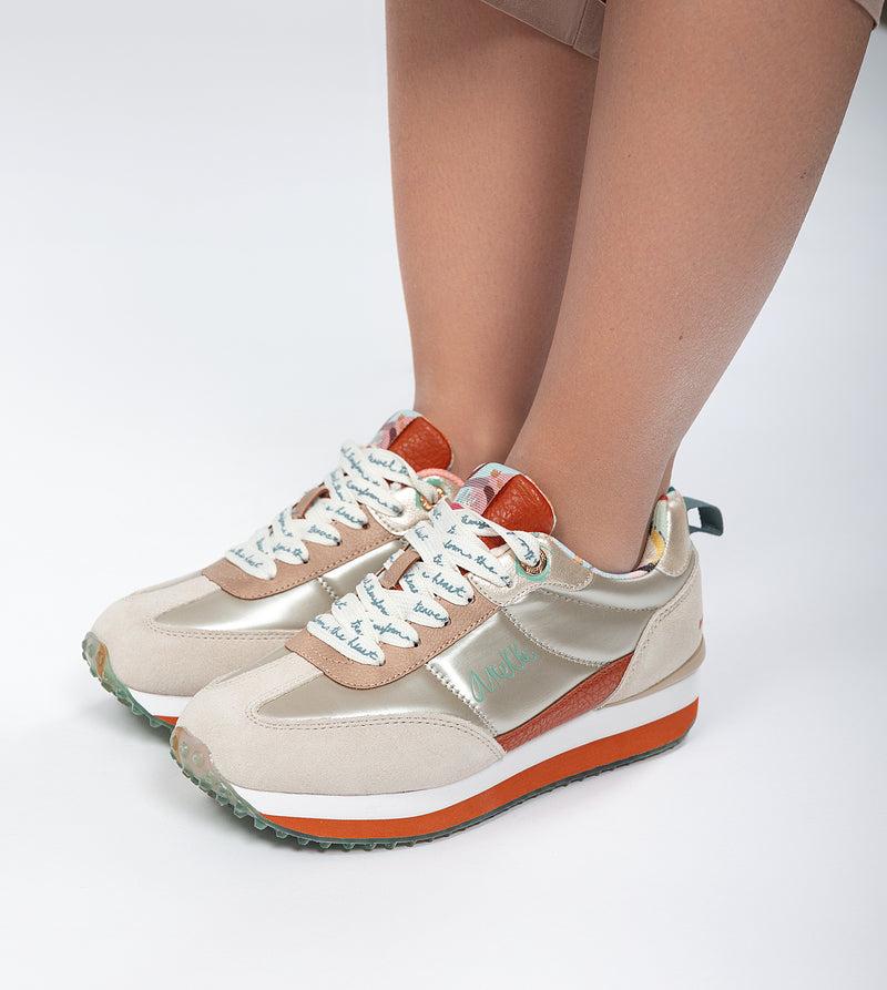 Anekke Beige Smart Sneakers Superdescuento