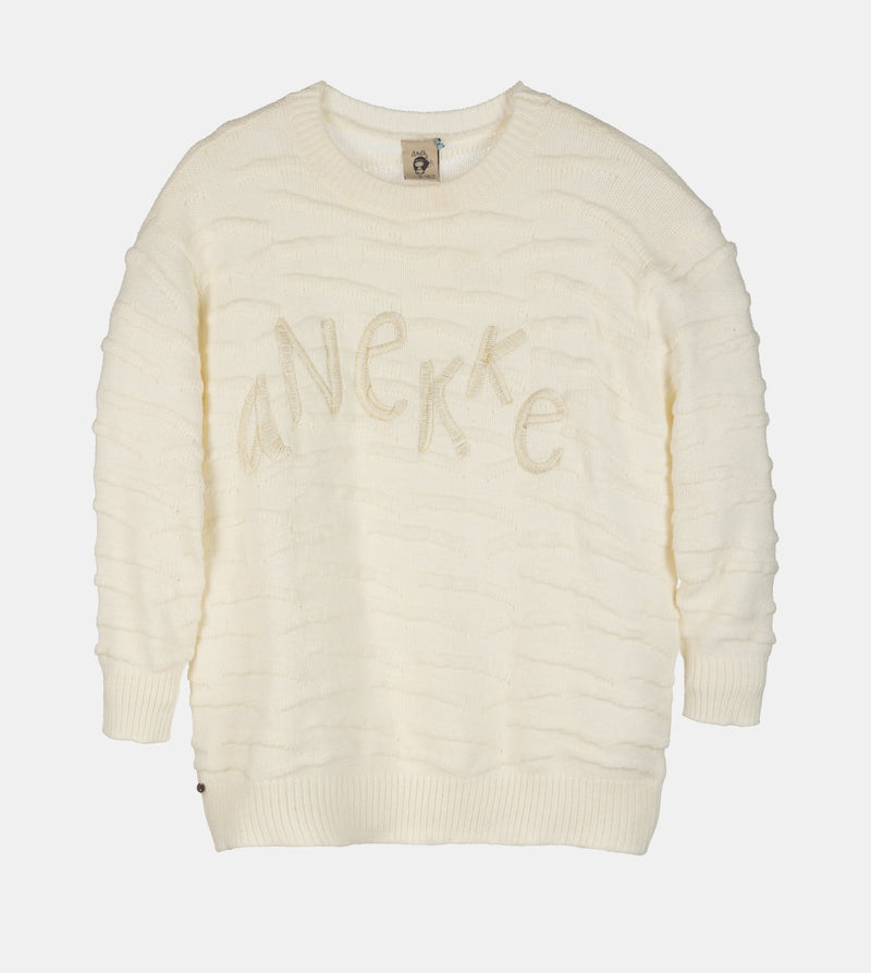 Anekke Ecru knitted jumper Liquidación