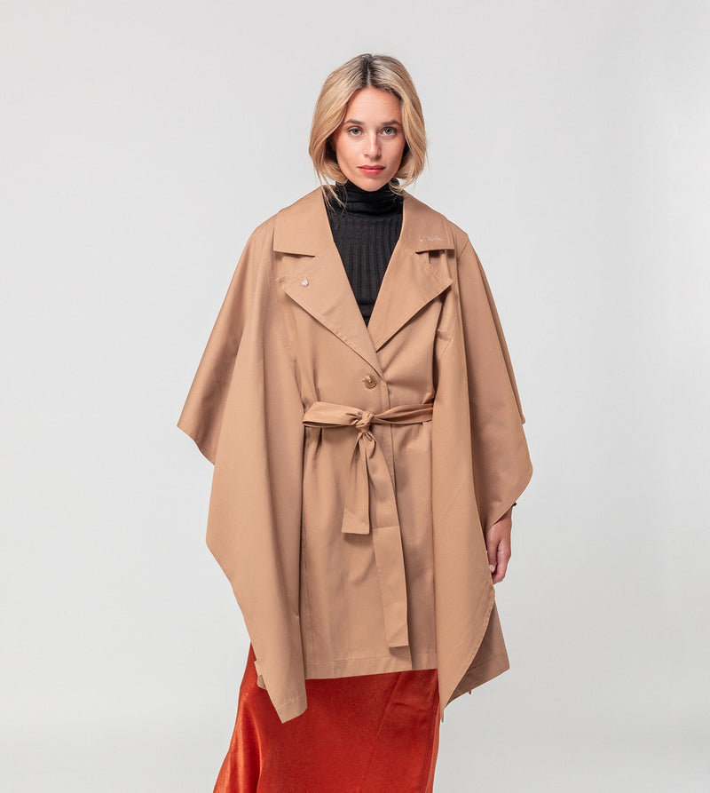 Anekke Beige cape-style trench coat Oferta exclusiva