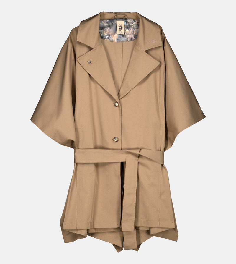 Anekke Beige cape-style trench coat Oferta exclusiva