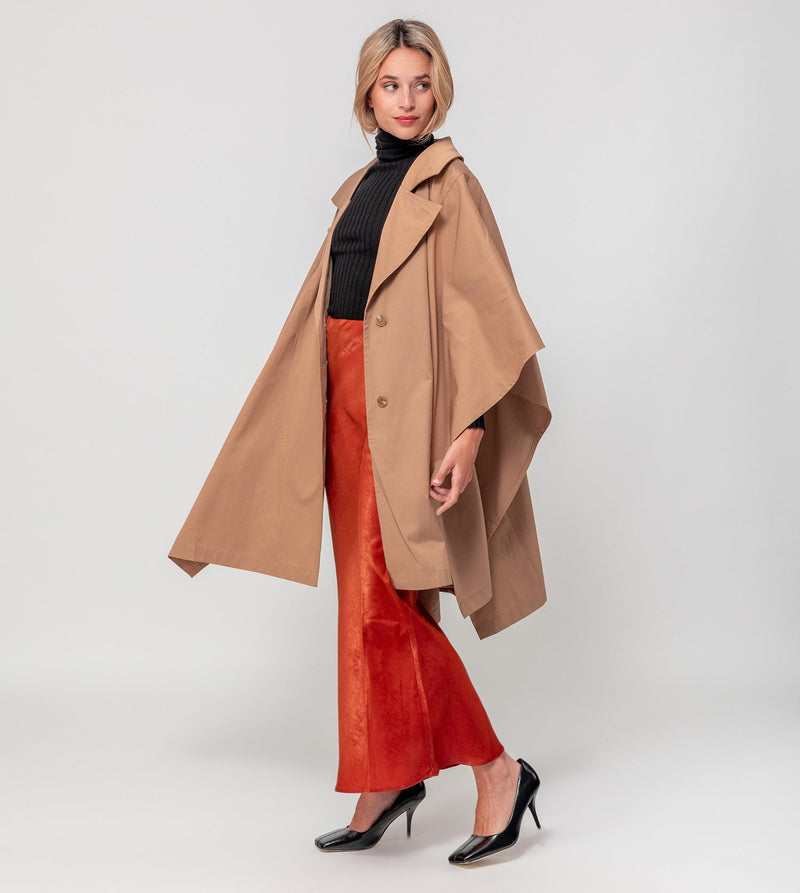 Anekke Beige cape-style trench coat Oferta exclusiva