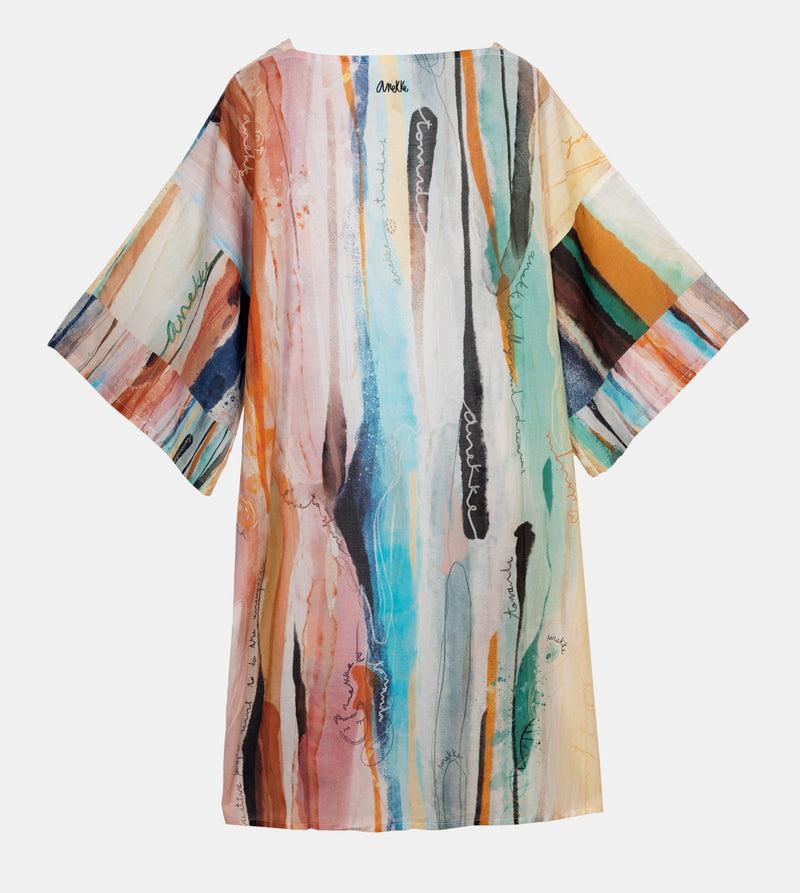 Anekke Studio printed long kimono Descuento