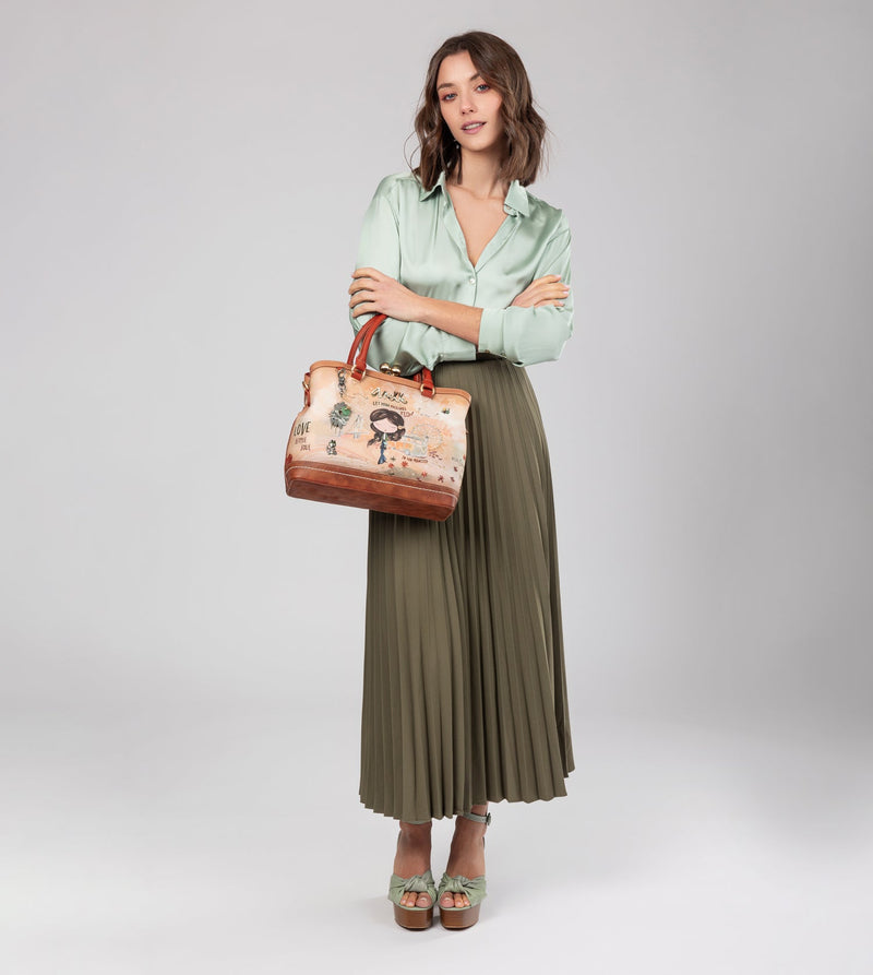 Anekke Peace & Love camel kiss clasp bag Último día