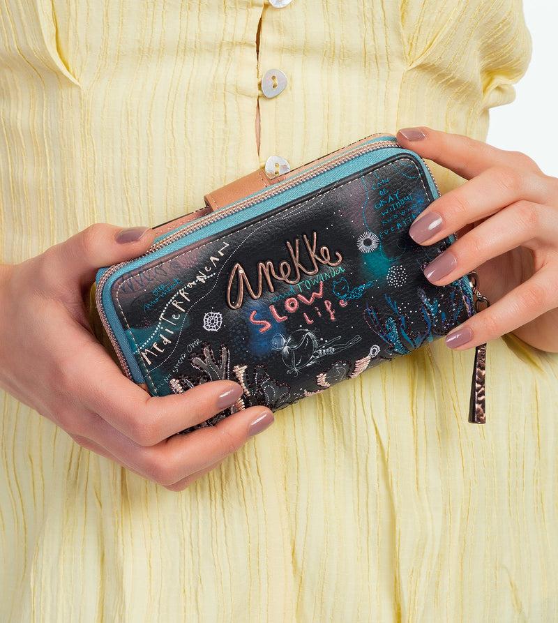 Anekke Coral black coin purse wallet En oferta