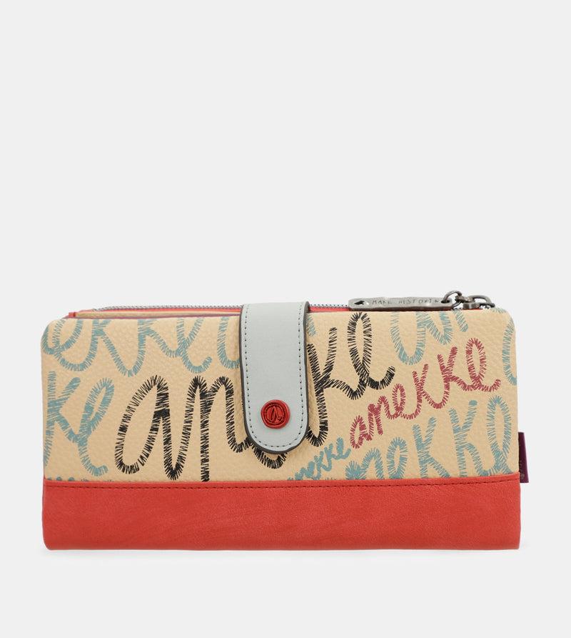 Anekke Fashion flexible large RFID wallet En línea
