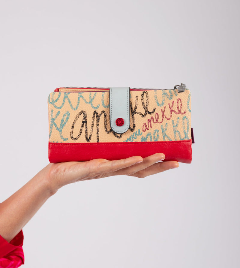 Anekke Fashion flexible large RFID wallet En línea