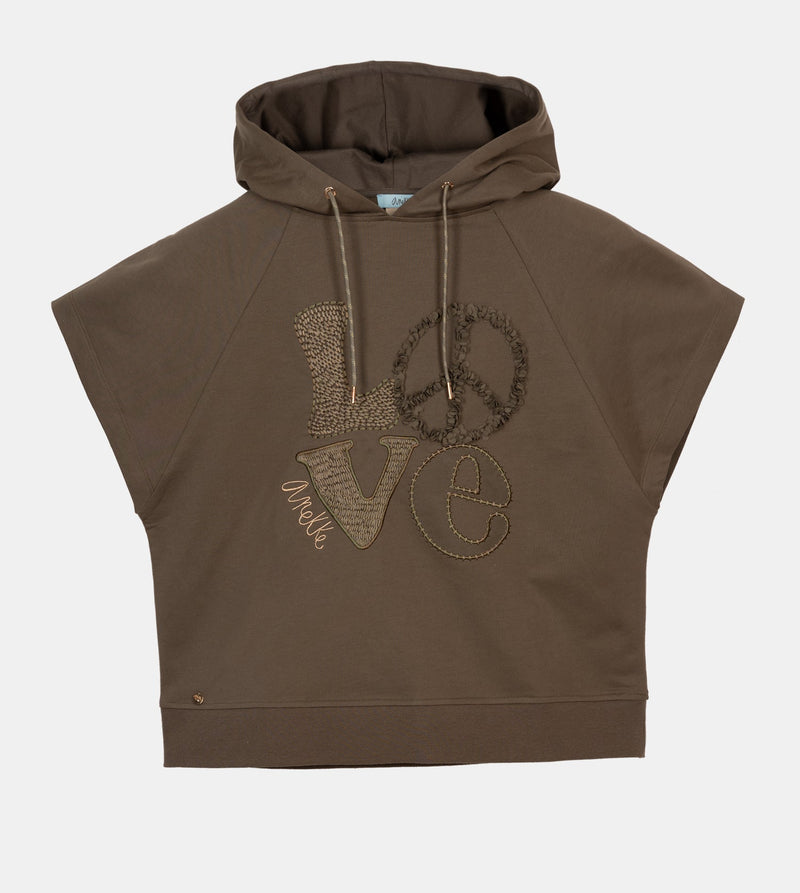 Anekke Peace & Love green sleeveless sweatshirt Oferta exclusiva