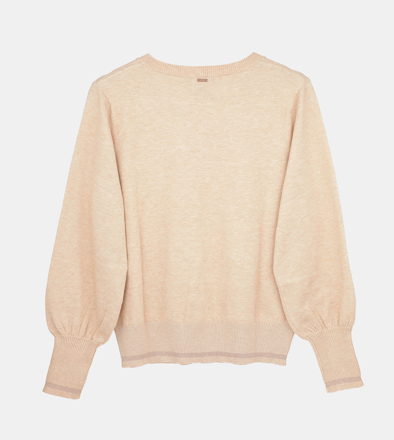 Anekke Beige Shōen V-Neck Sweater Ofertas especiales