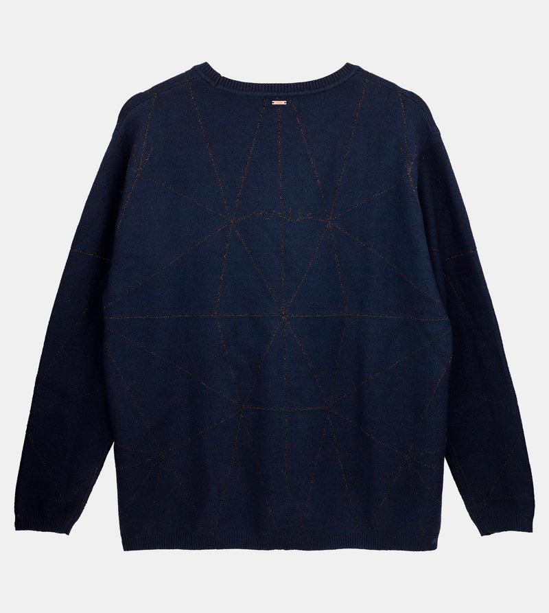 Anekke Navy Blue Shōen Sweater Grandes ahorros