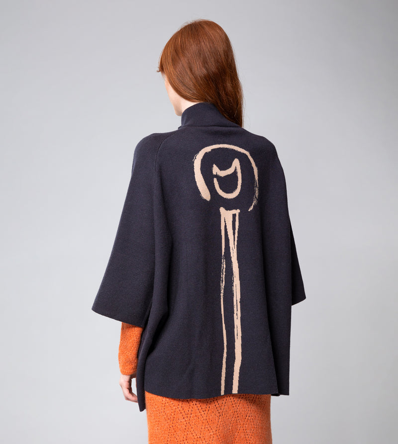 Anekke Navy Blue Shodō Jacket Outlet