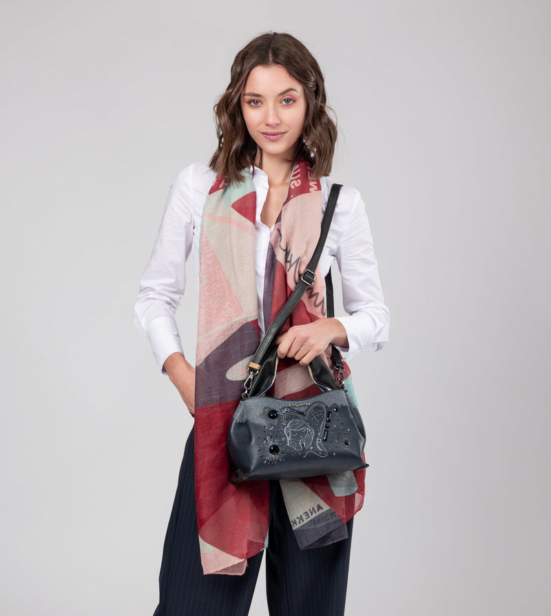 Anekke Studio navy blue 2-handle bag En oferta