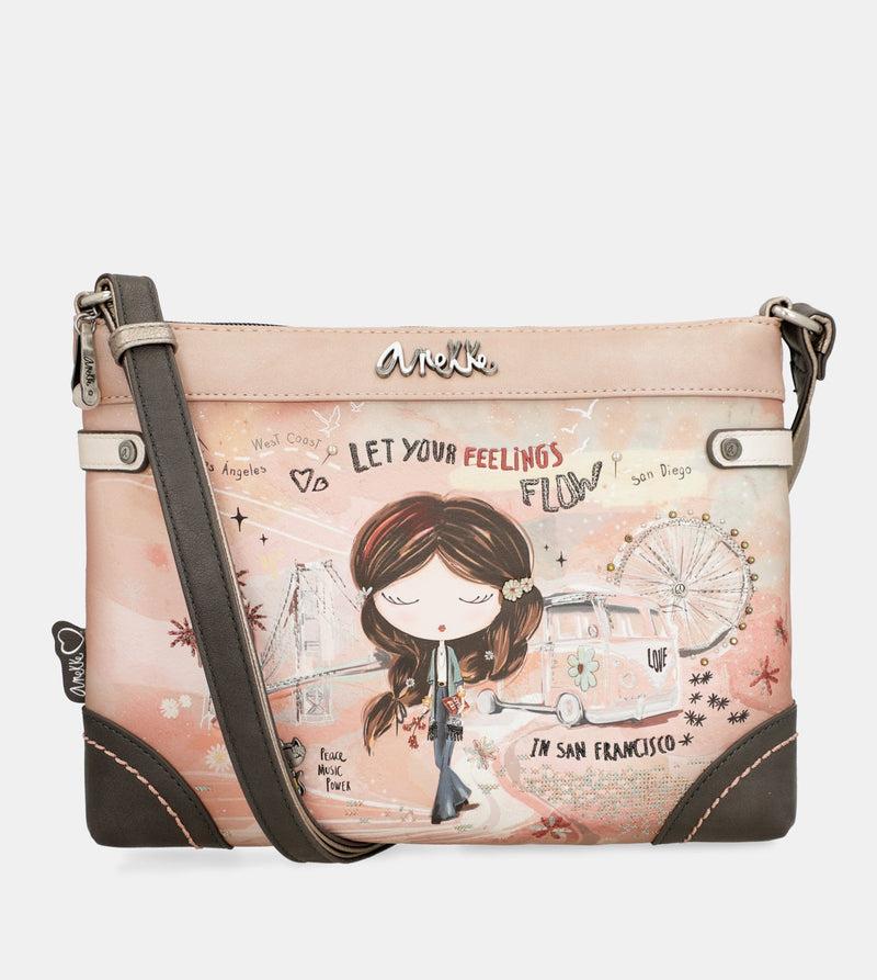Anekke Peace & Love pink medium crossbody bag Los más vendidos