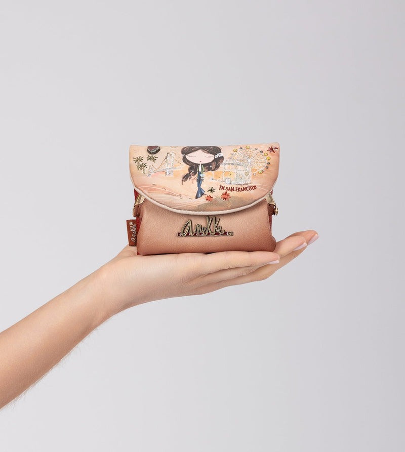 Anekke Peace & Love camel coin purse with flap Liquidación