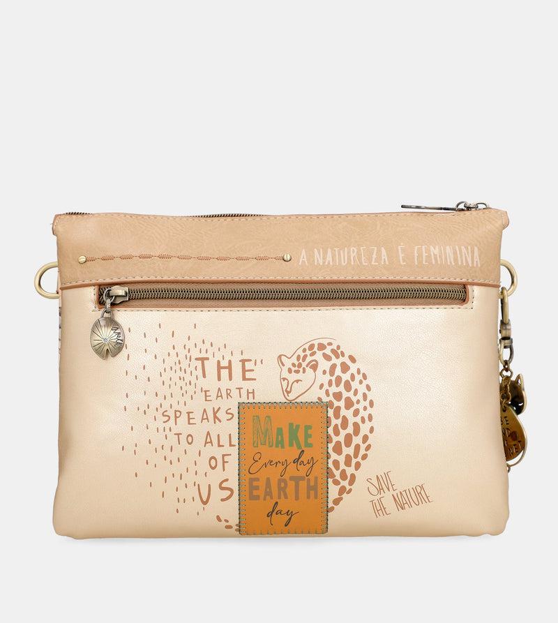 Anekke Nature Pachamama golden crossbody bag with two compartments Precios de Black Friday