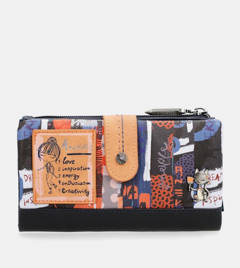 Anekke Nagare Large Flexible RFID Wallet Última moda