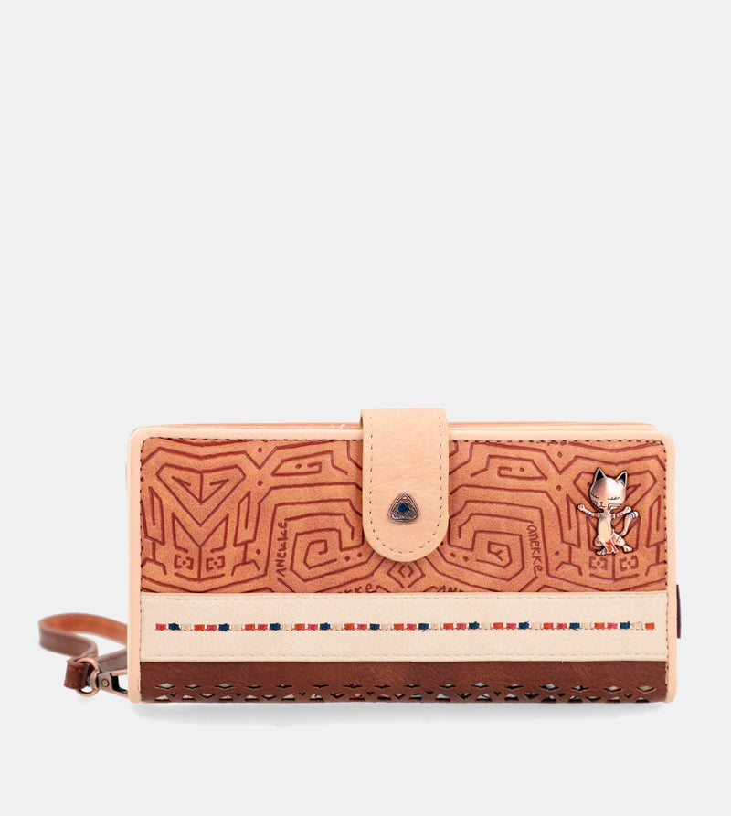 Anekke Tribe large brown RFID wallet Outlet online
