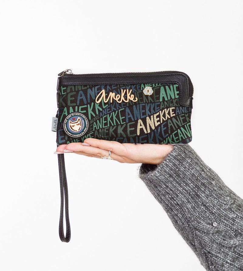 Anekke Nature Woods coin purse with hand strap Rebajas
