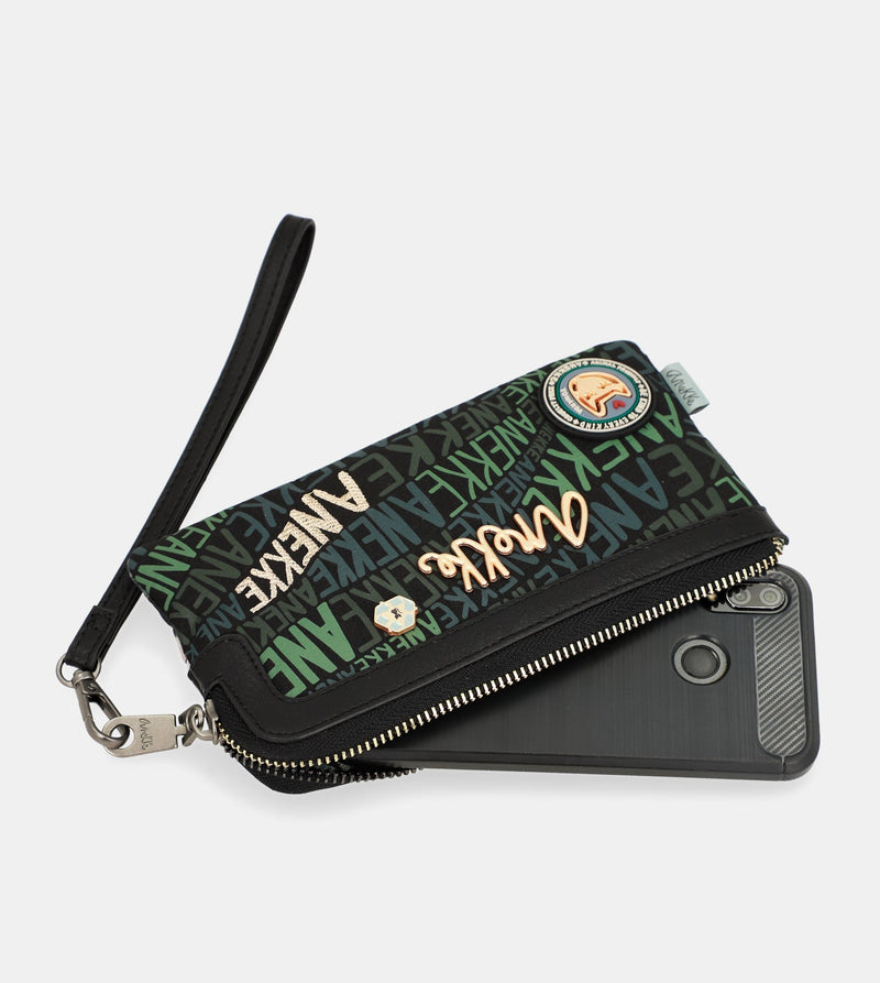 Anekke Nature Woods coin purse with hand strap Rebajas