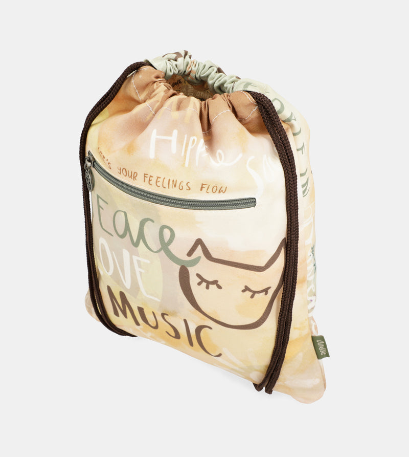 Anekke Peace & Love fabric drawstring backpack Última moda