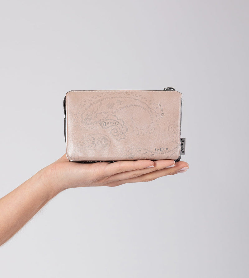 Anekke Peace & Love pink 3-compartment coin purse Gran oferta