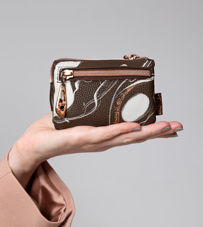 Anekke Nature Shodō brown 3 compartment purse Liquidación