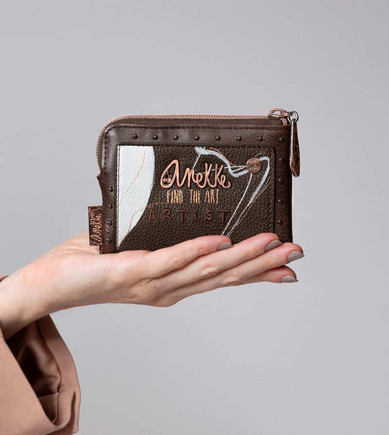 Anekke Nature Shodō Small Brown RFID Wallet Rebajas top