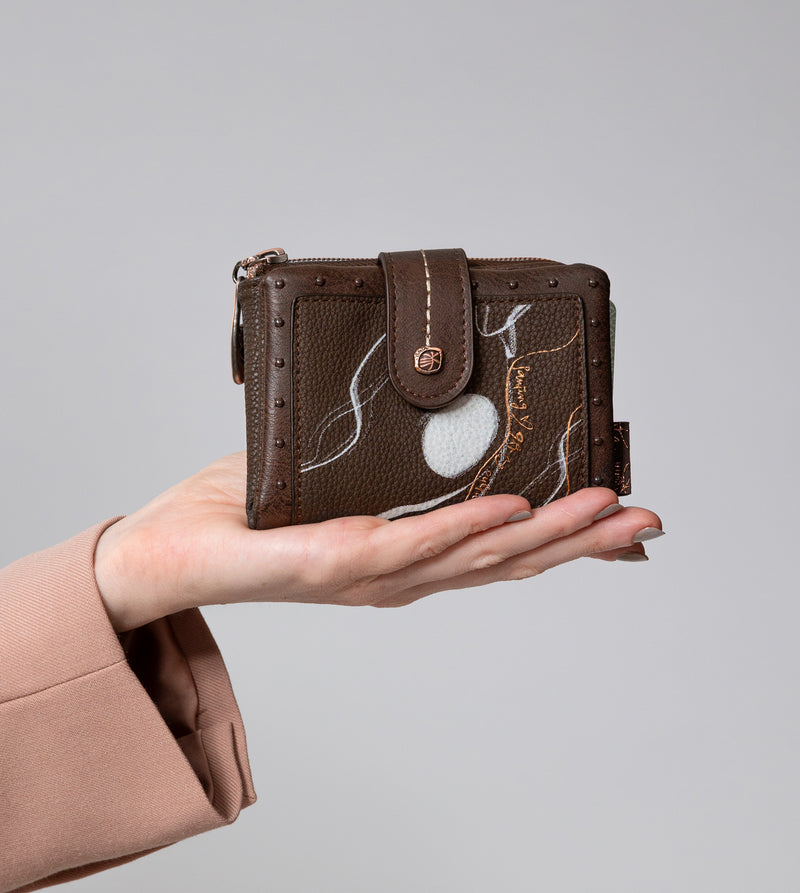 Anekke Nature Shodō Small Brown RFID Wallet Rebajas top