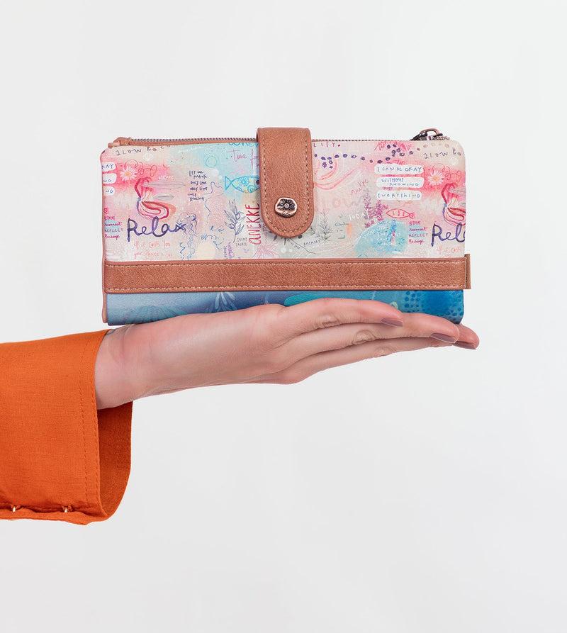 Anekke Mediterranean Large flexible fabric wallet Solo queda un día