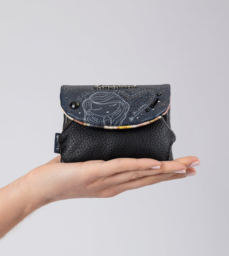 Anekke Studio navy blue coin purse with flap Grandes descuentos