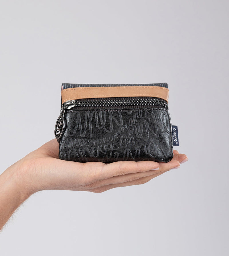 Anekke Studio navy blue coin purse with flap Grandes descuentos