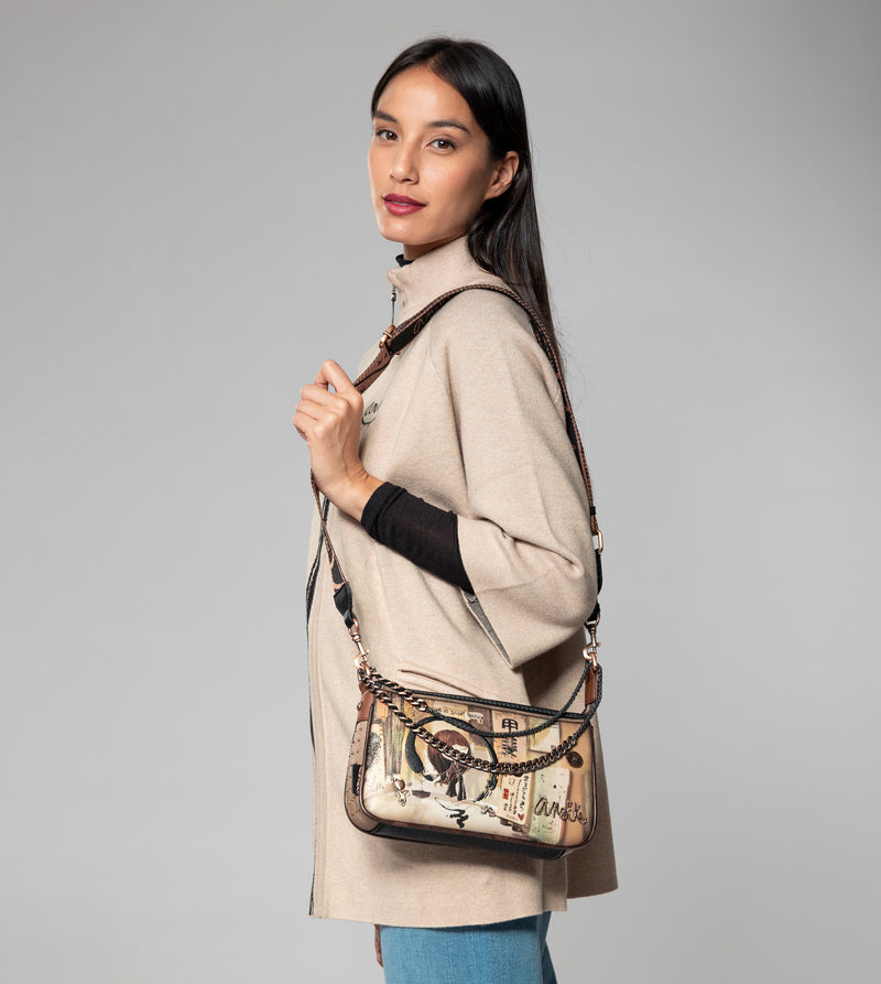 Anekke Shōen metal handle baguette bag Ahorra y exporta