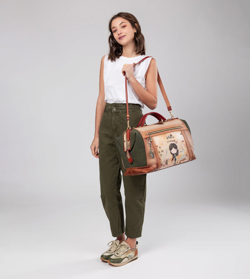 Anekke Peace & Love camel travel bag