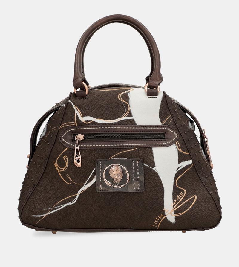 Anekke Nature Shodō brown 2-handle shoulder bag Tienda