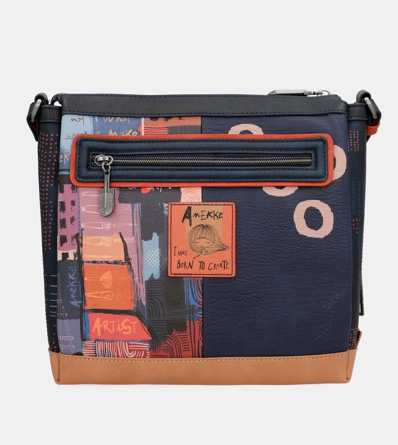 Anekke Contemporary Rectangular 3 compartment shoulder bag Contemporary Liquidación